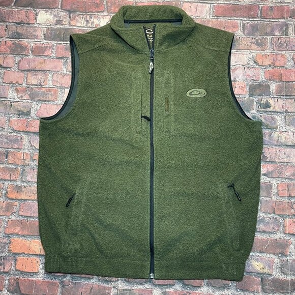 Drake Clothing Vest Size XL Heavy Fleece Green Magnattach Hunting Mens PreOwned - Picture 1 of 9